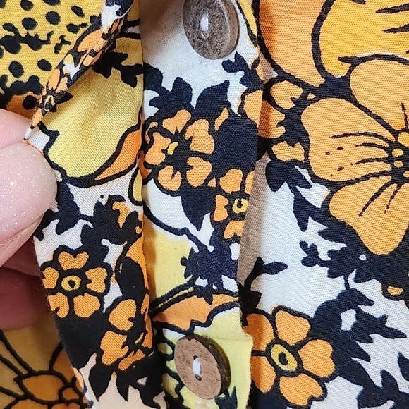 Free People Lydia Printed Midi Dress S Vintage Inspired Puff Sleeves Floral - Picture 5 of 15